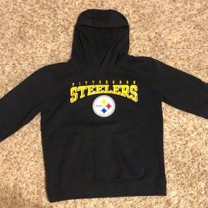 Black Pittsburgh Steelers youth hoodie.